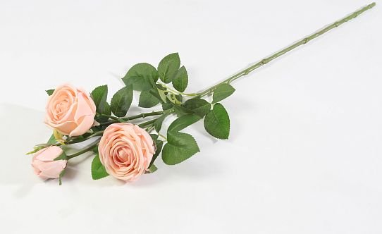 Ветка розы 3 цветка с латексным покрытием чайная роза от магазина KALINA являющийся официальным дистрибьютором в России 