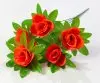 Букет розы "На листе" 5 веток 5 цветков
