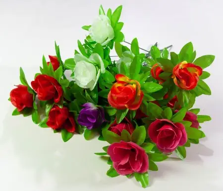 Букет розы "На листе" 5 веток 5 цветков