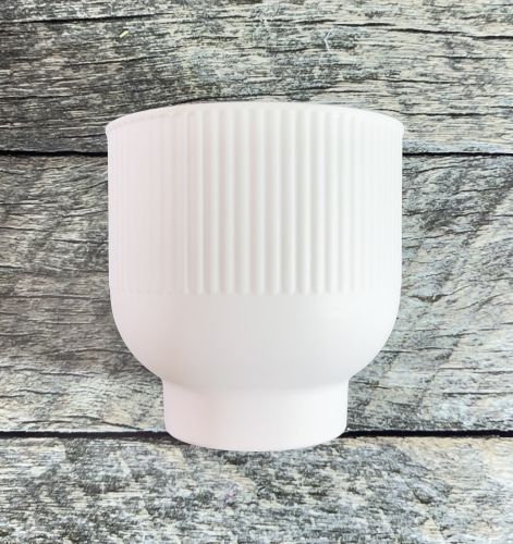 Кашпо "Вельвет" 2 белый 1,3L