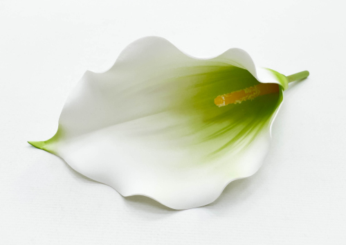 Насадка калла белая с зелёной серединкой