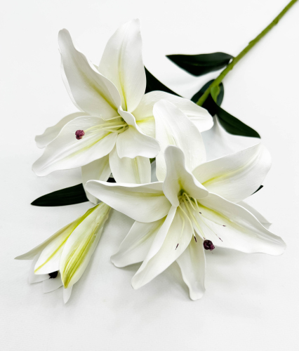 Ветка лилий "Сибирь" белая