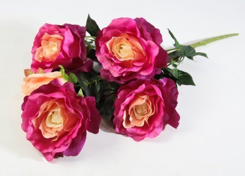 Ветка розы "Кармен" 4 цветка 1 бутон