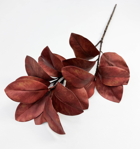 Ветка магнолии "Поздняя осень" 17 листов