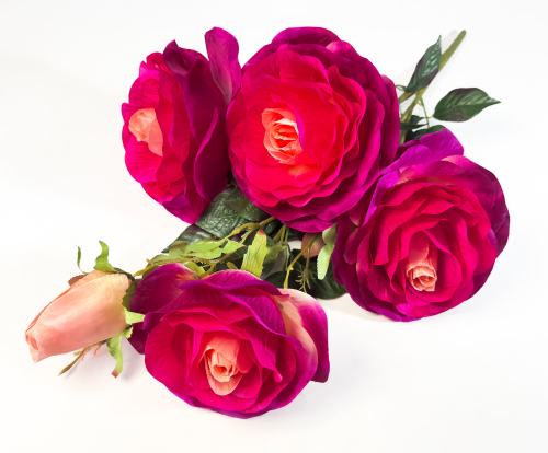 Ветка розы "Фан-фан" 4 цветка 1 бутон