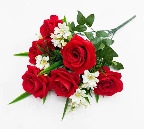 Роза с ромашкой "Союз" 12 веток