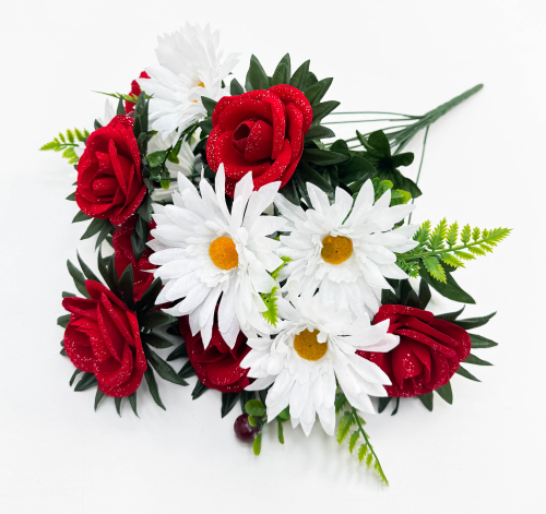 Роза с ромашкой "Комбинация" 13 цветков