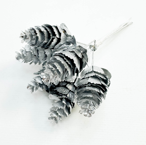 Шишка серебро