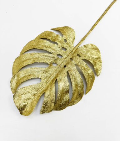 Лист монстеры золото