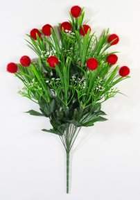 Букет красных декоративных шариков 12 веток