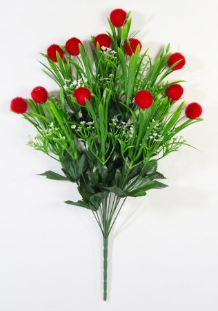 Букет красных декоративных шариков 12 веток