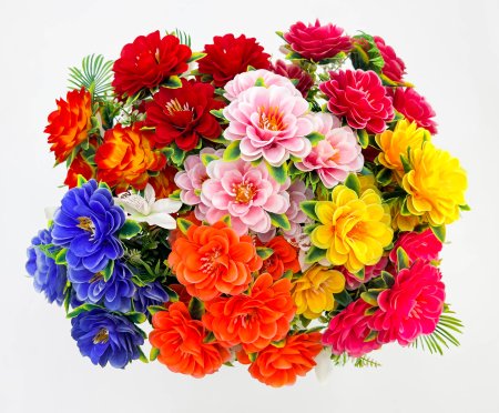 Георгин с нарциссом "Макарун" 7 цветков