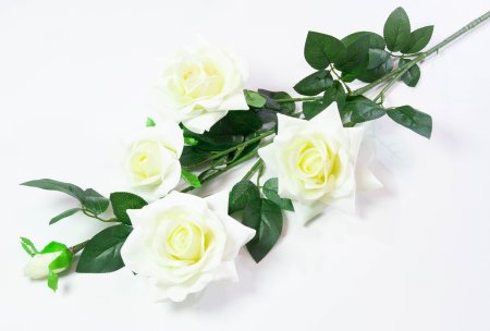 Ветка розы "Бургунди" 4 цветка