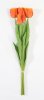 Тюльпан с латексным покрытием оранжевый (12 букетов по 5 шт)