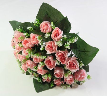 Букет роз с крупным листом 24 цветка