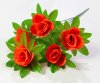 Букет розы "На листе" 5 веток 5 цветков