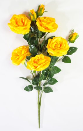 Ветка розы "Вега" 5 цветков 3 бутона