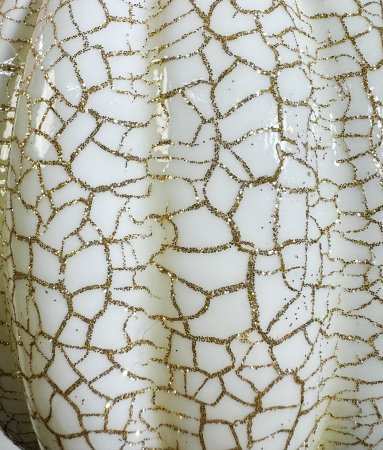 Тыква декоративна с блестками белая