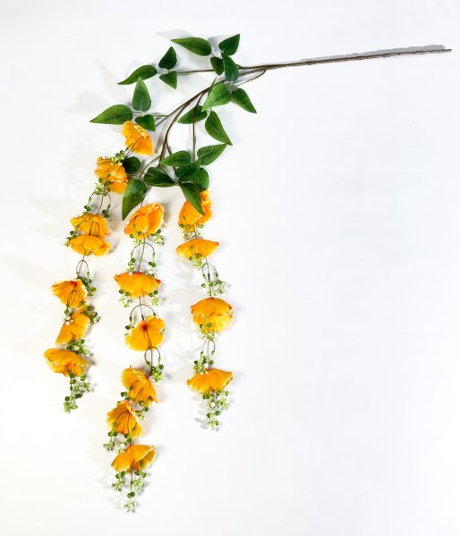 Ампельная декоративная ветка Ожерелье оранжевая
