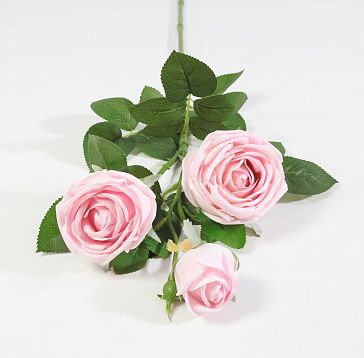 Ветка розы 3 цветка с латексным покрытием светло-розовая от магазина KALINA являющийся официальным дистрибьютором в России 