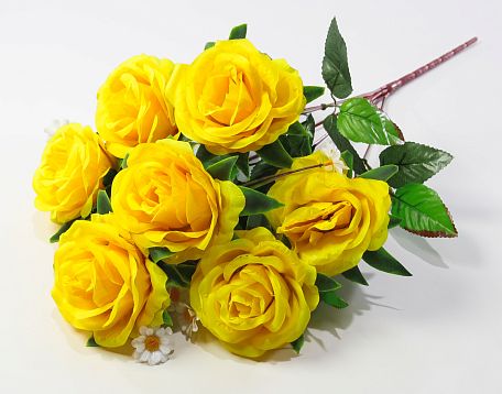Роза с ромашкой "Анастасия" 7 цветков от магазина KALINA являющийся официальным дистрибьютором в России 