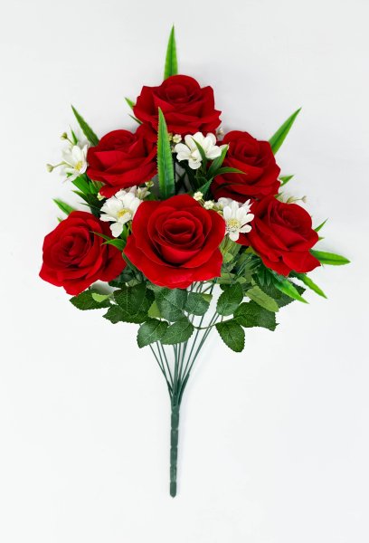 Роза с ромашкой "Союз" 12 веток