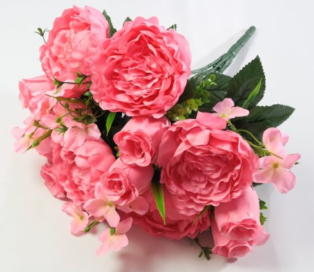 Пион с розой "Лилит"18 веток