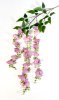 Ампельная декоративная ветка Ожерелье нежно-розовая