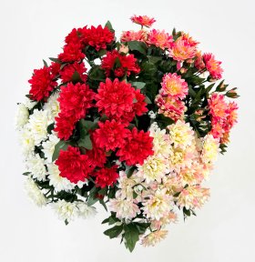 Георгин "Лебёдушка" 18 цветков