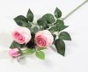 Ветка розы 3 цветка с латексным покрытием нежно- розовый