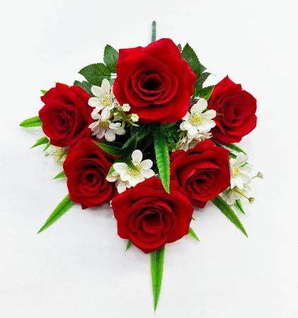 Роза с ромашкой "Союз" 12 веток