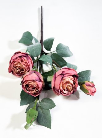 Ветка пионовидной розы "Октава" индийский красный