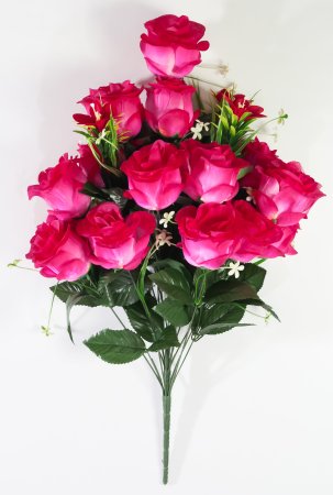 Роза с лилией "Ванда малая" 18 веток