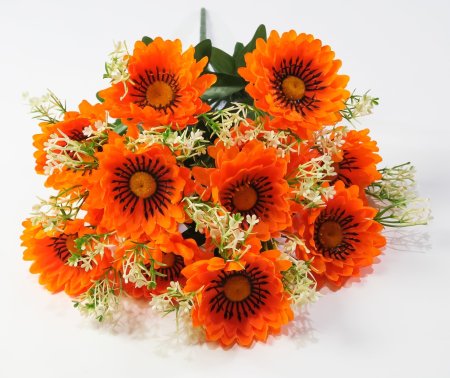 Букет ромашек "Паприка" большой 12 цветков