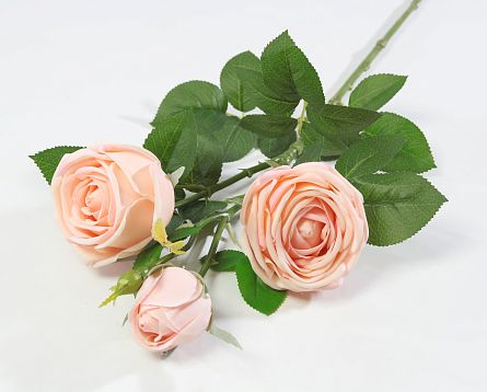 Ветка розы 3 цветка с латексным покрытием чайная роза от магазина KALINA являющийся официальным дистрибьютором в России 