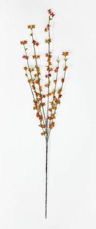Ветка декоративная "Мелкоцвет" оранжевая