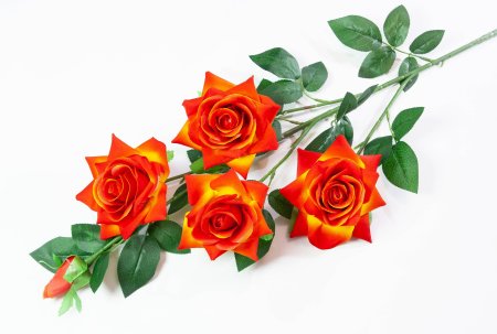 Ветка розы "Бургунди" 4 цветка