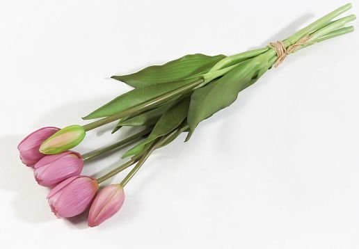 Букет тюльпанов 3+2 жимолость от магазина KALINA являющийся официальным дистрибьютором в России 