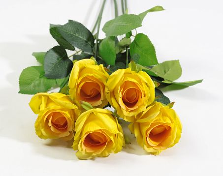Роза с латексным покрытием желтая от магазина KALINA являющийся официальным дистрибьютором в России 