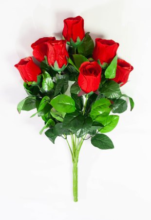 Роза " Жар" 7 веток 7 цветков.