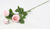 Ветка розы 3 цветка с латексным покрытием светло-розовая