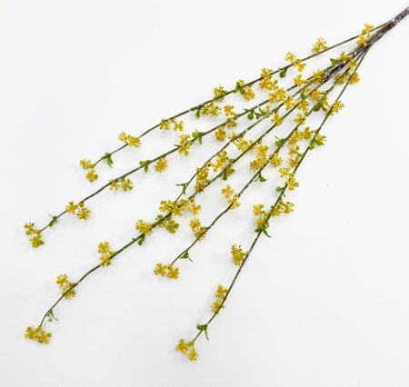 Ветка декоративная "Мелкоцвет" желтая
