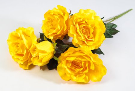 Ветка розы "Кармен" 4 цветка 1 бутон