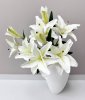 Ветка лилий "Сибирь" белая