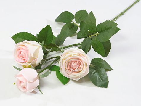 Ветка розы 3 цветка с латексным покрытием "Ла Перла" от магазина KALINA являющийся официальным дистрибьютором в России 