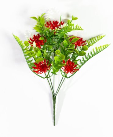 Букет астры с папоротником