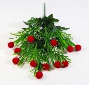 Букет красных декоративных шариков 12 веток