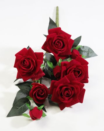 Ветка розы "Авеста алая" 4 цветка 4 бутона