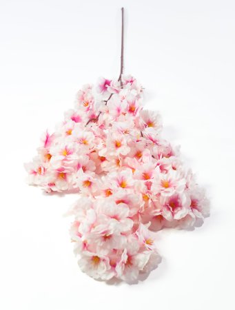 Ветка яблони 120 цветков 3 слоя