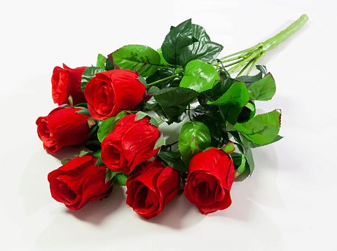 Роза " Жар" 7 веток 7 цветков. от магазина KALINA являющийся официальным дистрибьютором в России 